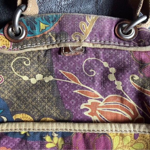 Fossil Multicolor Patchwork Mini Backpack Style Bag - Picture 5 of 6